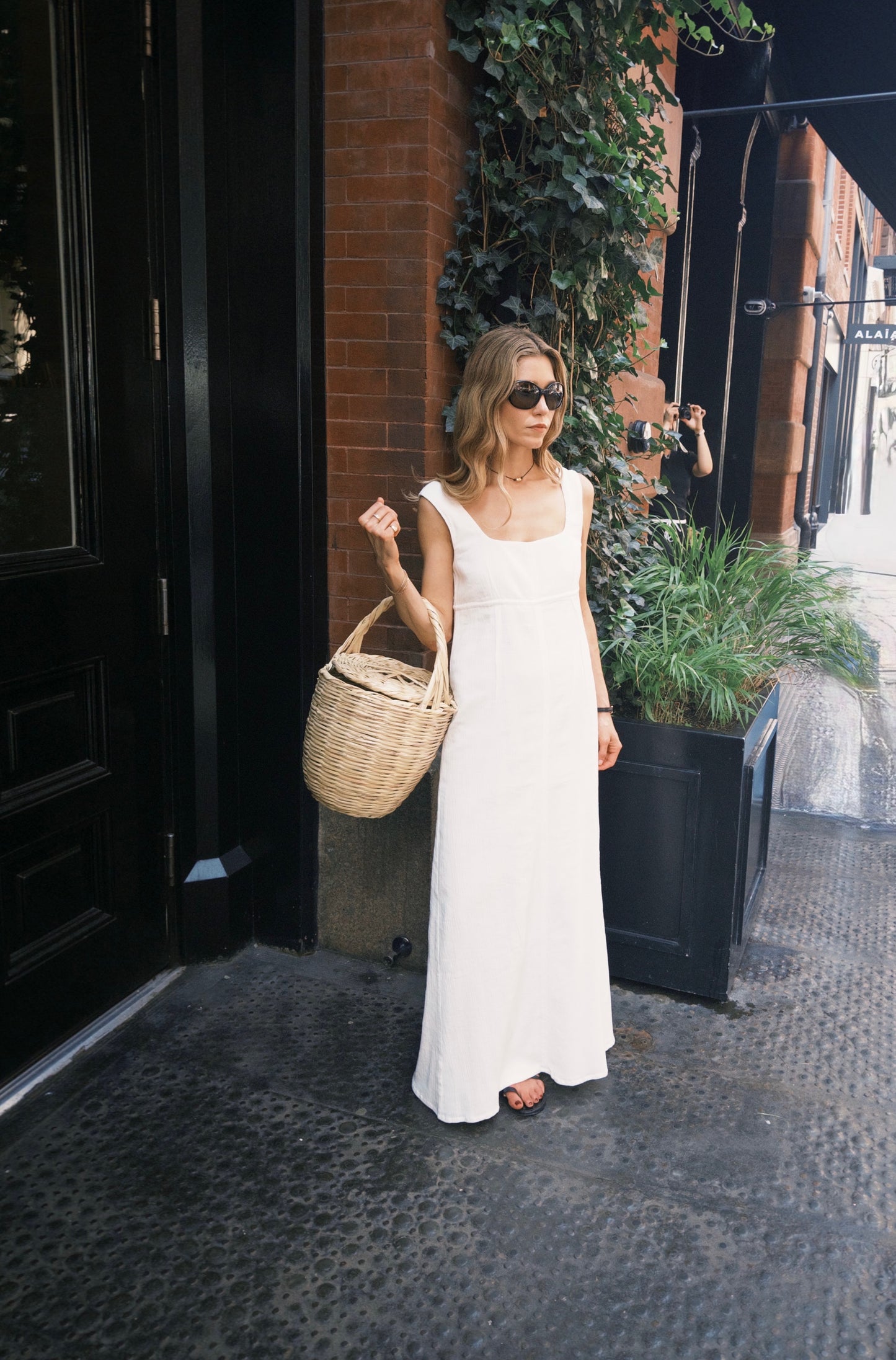 kinderbrook wethersfield dress ivory with model