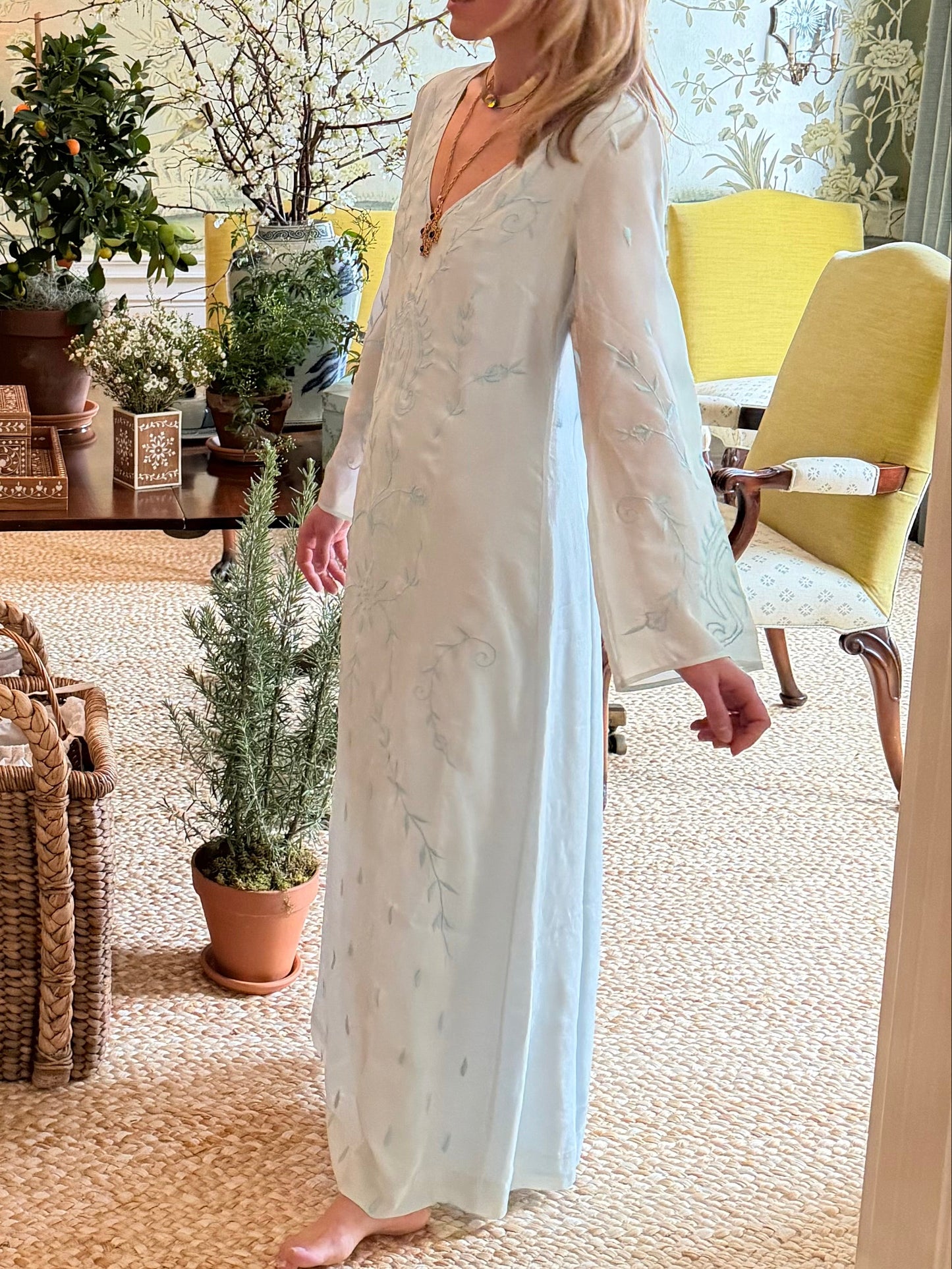kinderbrook olympia caftan in blue